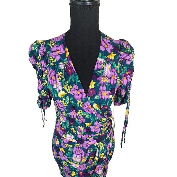 Happy x Nature Dress Women XS Mini Wrap Kate Hudson Environment Friendly Recycle - Picture 4 of 16